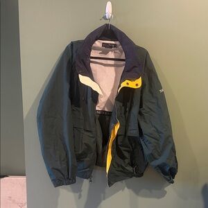 Nautica Men's Green and Yellow Windbreaker
